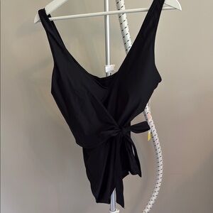 Summersalt Perfect Wrap One-Piece Black Wrap Swimsuit